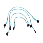 Supermicro 4 X Round Sata Cable 0.56 M Black Blue White - Image 2