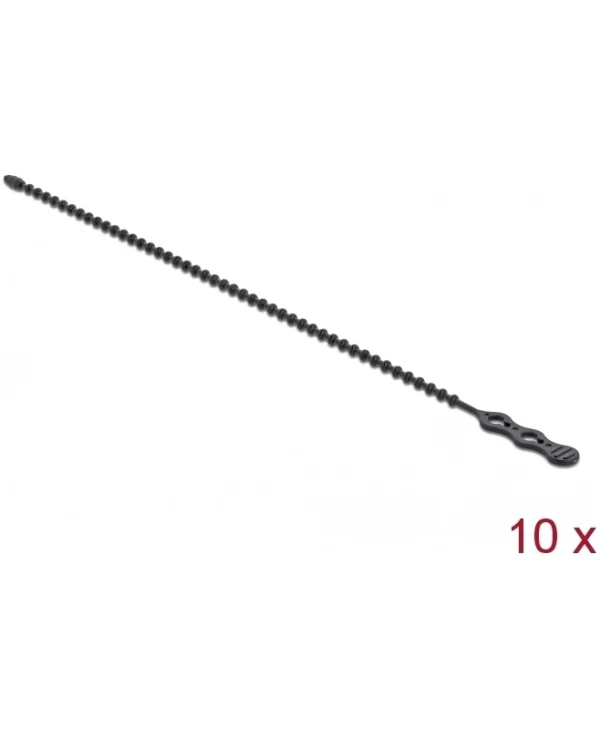 DeLock Δεματικά Καλωδίων 310x4.5mm Μαύρο 10τμχ 18967 18967
