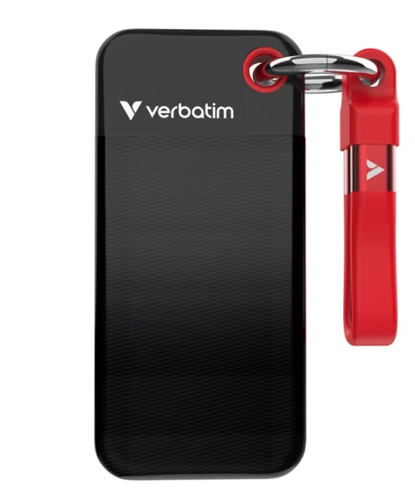 Verbatim Pocket USB 3.2 / USB-C Εξωτερικός SSD 1TB M.2 Black / Red