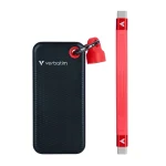 Verbatim Pocket USB 3.2 / USB-C Εξωτερικός SSD 1TB M.2 Black / Red - Image 3