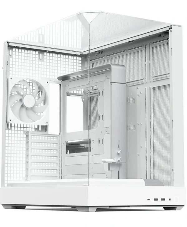 APNX APCM-VI02143.21 Gaming Midi Tower Κουτί Υπολογιστή με Πλαϊνό Παράθυρο και ARGB Φωτισμό Λευκό APCM-VI02143.21