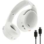 Skullcandy Crusher ANC 2 Ασύρματα / Ενσύρματα Over Ear Ακουστικά με 60 ώρες Λειτουργίας και Quick Charge White/Orange - Image 7