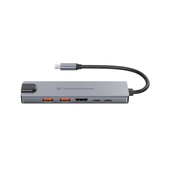 Conceptronic USB-C Docking Station με HDMI 4K PD Ethernet Γκρι (DONN29G) DONN29G