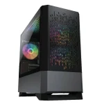 Cougar MG140 Air Gaming Mini Tower Κουτί Υπολογιστή με Πλαϊνό Παράθυρο και RGB Φωτισμό Μαύρο