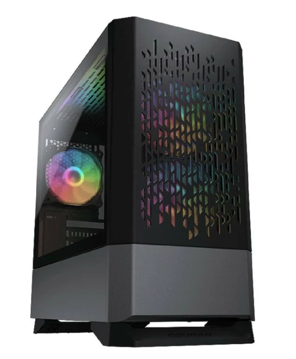 Cougar MG140 Air Gaming Mini Tower Κουτί Υπολογιστή με Πλαϊνό Παράθυρο και RGB Φωτισμό Μαύρο