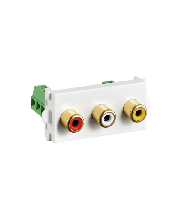 Προσοψη Πριζας A V Rca 2xaudio 1x Video