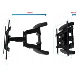Esperanza Cronos ERW021 Βάση Τηλεόρασης Τοίχου έως 68kg Μαύρο ERW021 - Image 3