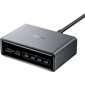 Anker Βάση Φόρτισης με 2 Θύρες USB-A και 4 Θύρες USB-C 200W Power Delivery / Quick Charge 4.0 σε Μαύρο χρώμα (Prime)