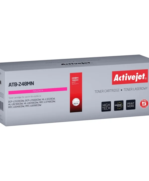 Active Jet Συμβατό Toner για Laser Εκτυπωτή Brother TN248M 1000 Σελίδων Ματζέντα
