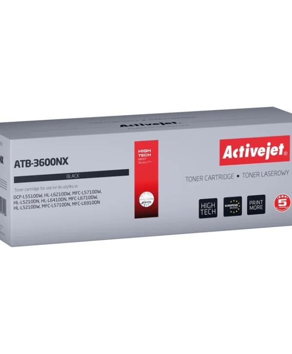 Active Jet Συμβατό Toner για Laser Εκτυπωτή Brother TN3600XL 6000 Σελίδων Μαύρο