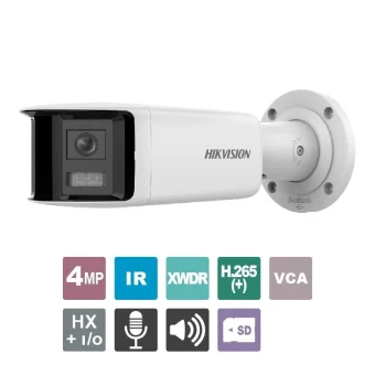Hikvision DS-2CD2T46G2P-ISU/SL(C) IP Κάμερα Παρακολούθησης Full HD+ 4MP Αδιάβροχη με Αμφίδρομη Επικοινωνία και Φακό 2.8mm