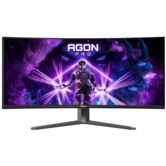 AOC AG346UCD Ultrawide QD-OLED HDR Curved Monitor 34" QHD 3440x1440 175Hz με Χρόνο Απόκρισης 0.03ms GTG AG346UCD