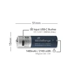 MediaRange Επαναφορτιζόμενες Μπαταρίες AA Li-ion 1400mAh 1.5V 4τμχ - Image 2