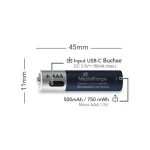 MediaRange Επαναφορτιζόμενες Μπαταρίες AAA Li-ion 500mAh 1.5V 4τμχ - Image 2