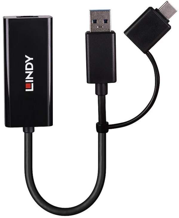 Lindy 43412 USB-C Αντάπτορας Δικτύου για Ενσύρματη σύνδεση Ethernet 43412