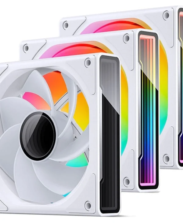 Jonsbo ZK-120WR Reverse Case Fan με ARGB Φωτισμό και Σύνδεση 4-Pin PWM 3τμχ Λευκό
