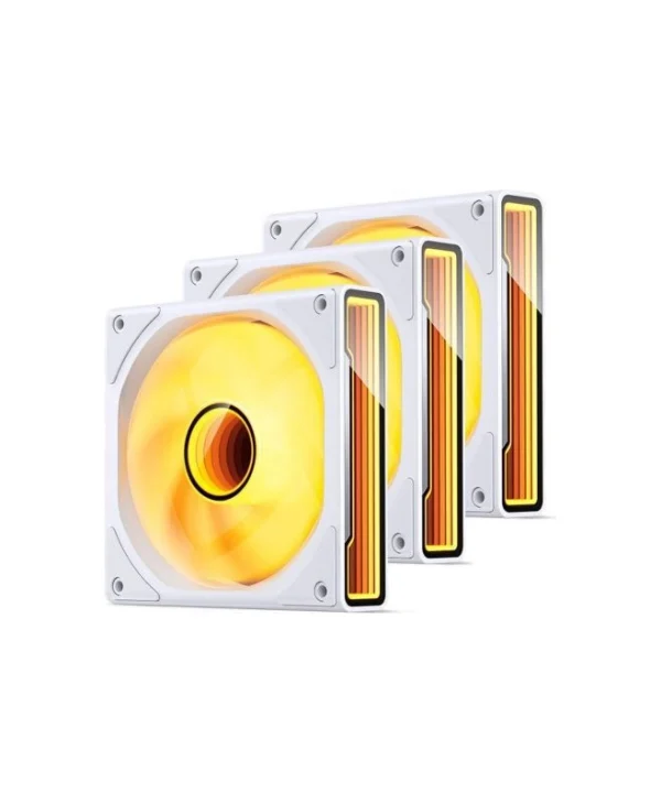 Jonsbo ZK-120W Case Fan με ARGB Φωτισμό και Σύνδεση 3-Pin / 4-Pin PWM 3τμχ Λευκό