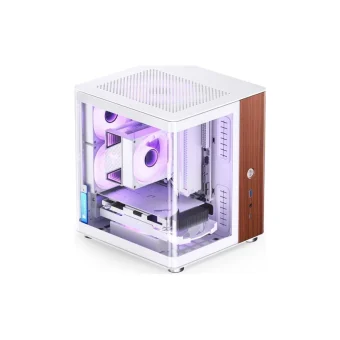 Jonsbo TK-0 Gaming Mini Tower Κουτί Υπολογιστή με Πλαϊνό Παράθυρο Λευκό