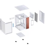 Jonsbo TK-0 Gaming Mini Tower Κουτί Υπολογιστή με Πλαϊνό Παράθυρο Λευκό - Image 24