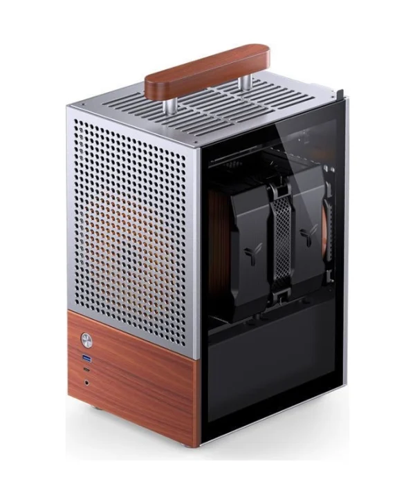 Jonsbo T6 Mini Tower Κουτί Υπολογιστή με Πλαϊνό Παράθυρο Ασημί