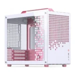Jonsplus Z20 Mini Tower Κουτί Υπολογιστή με Πλαϊνό Παράθυρο White/Pink - Image 3