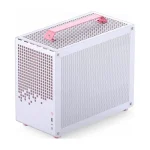 Jonsplus Z20 Mini Tower Κουτί Υπολογιστή με Πλαϊνό Παράθυρο White/Pink - Image 7