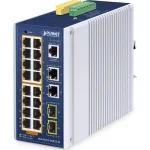 Planet Technology IGS-4215-16P2T2S Managed L2 PoE+ Switch με 16 Θύρες Gigabit (1Gbps) Ethernet IGS-4215-16P2T2S
