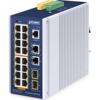 Planet Technology IGS-4215-16P2T2S Managed L2 PoE+ Switch με 16 Θύρες Gigabit (1Gbps) Ethernet IGS-4215-16P2T2S