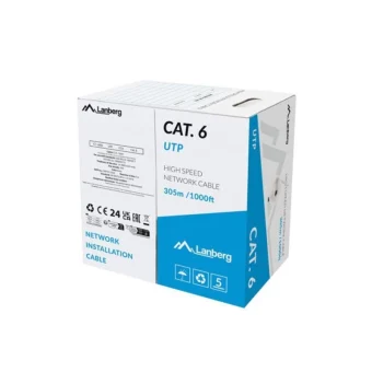 Lanberg U/UTP Cat.6 Καλώδιο Δικτύου Ethernet 305m Γκρι 1τμχ