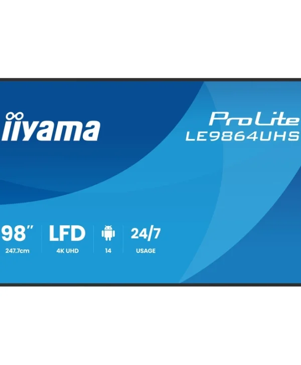 Iiyama LE9864UHS-B1AG Public Display LED 4K UHD 98" LE9864UHS-B1AG
