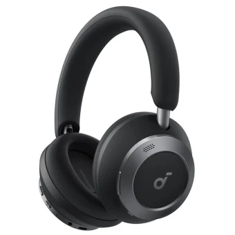 Anker Soundcore Space One Pro Ασύρματα / Ενσύρματα On Ear Ακουστικά με 60 ώρες Λειτουργίας και Quick Charge Μαύρα