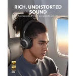 Anker Soundcore Space One Pro Ασύρματα / Ενσύρματα On Ear Ακουστικά με 60 ώρες Λειτουργίας και Quick Charge Μαύρα - Image 5