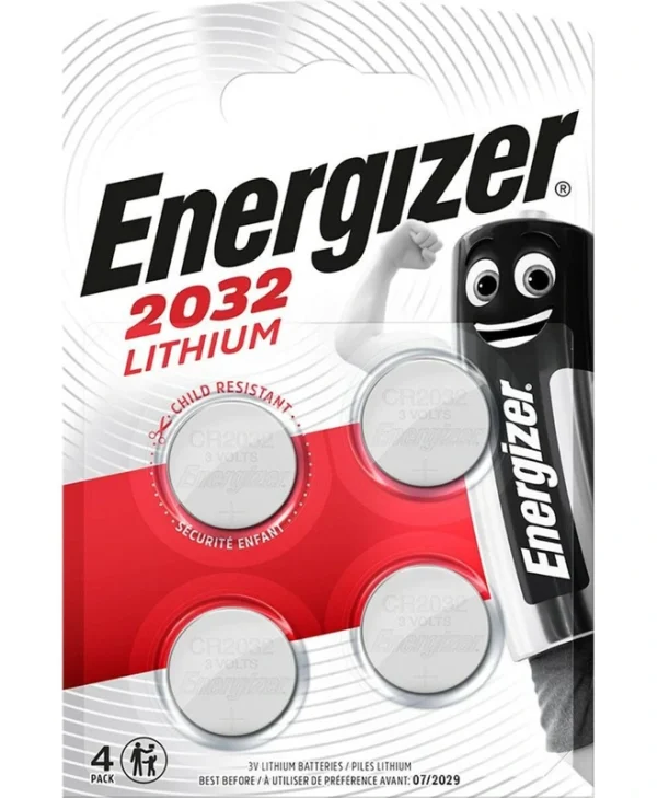 Energizer Μπαταρίες Λιθίου Ρολογιών CR2032 3V 4τμχ