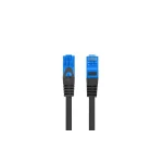Lanberg S/FTP Cat.6a Καλώδιο Δικτύου Ethernet 0.5m Μαύρο 1τμχ