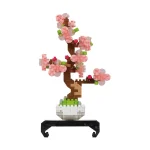 Bandai Nanoblock Object Pink Bonsai Building Block Figure Nbc225