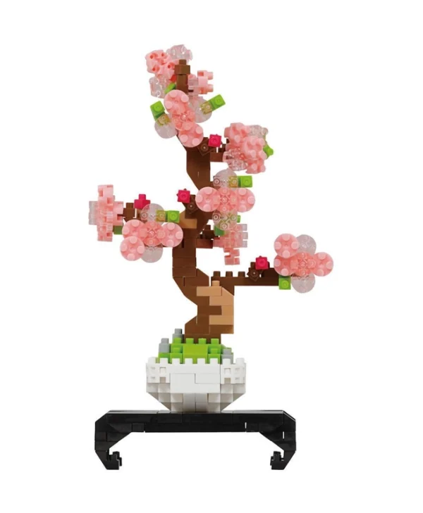 Bandai Nanoblock Object Pink Bonsai Building Block Figure Nbc225