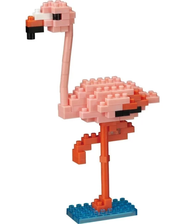 Bandai Nanoblock Animal Pink Flamingo Building Block Figure Nbc204