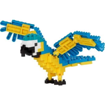 Bandai Nanoblock Animal Perroquet Bleu Et Jaune Building Block Figure Nbc343