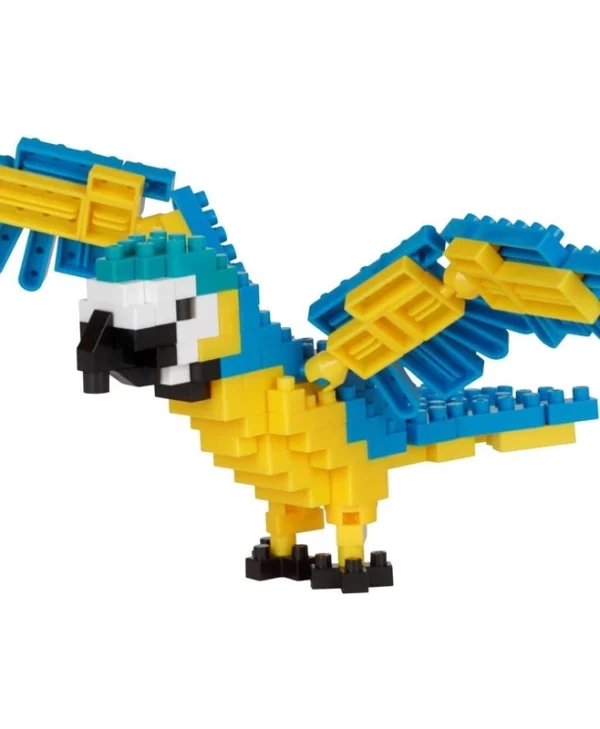 Bandai Nanoblock Animal Perroquet Bleu Et Jaune Building Block Figure Nbc343
