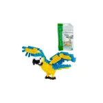 Bandai Nanoblock Animal Perroquet Bleu Et Jaune Building Block Figure Nbc343 - Image 3