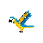 Bandai Nanoblock Animal Perroquet Bleu Et Jaune Building Block Figure Nbc343 - Image 4