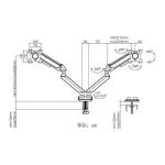 Anda Seat Βάση Γραφείου για 2 Οθόνες έως 32" με Βραχίονα (AD-W-A6D-2S-BB) AD-W-A6D-2S-BB - Image 3