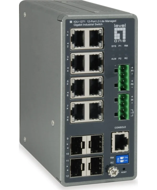 Level One IGU-1271 Managed L3 Switch με 8 Θύρες Gigabit (1Gbps) Ethernet και 4 SFP Θύρες IGU-1271