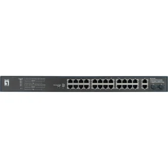 Level One FGP-2831 Unmanaged L2 PoE+ Switch με 24 Θύρες Gigabit (1Gbps) Ethernet και 2 SFP Θύρες FGP-2831