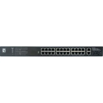 Level One GEP-2821 Unmanaged L2 PoE+ Switch με 24 Θύρες Gigabit (1Gbps) Ethernet και 2 SFP Θύρες GEP-2821