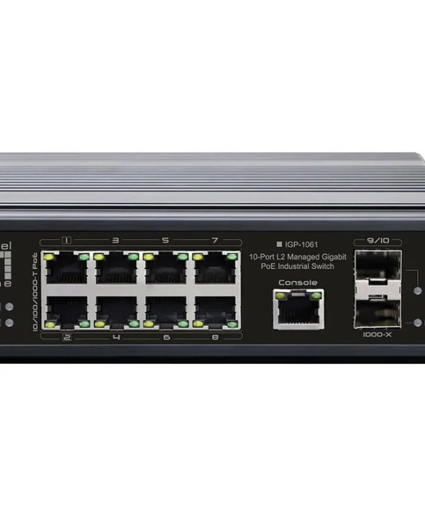 Level One IGP-1061 Managed L2 PoE++ Switch με 8 Θύρες Ethernet και 2 SFP Θύρες IGP-1061