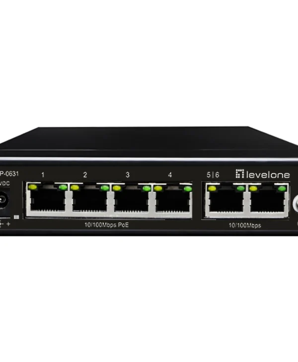 Level One FEP-0631 Unmanaged L2 PoE+ Switch με 6 Θύρες Gigabit (1Gbps) Ethernet FEP-0631