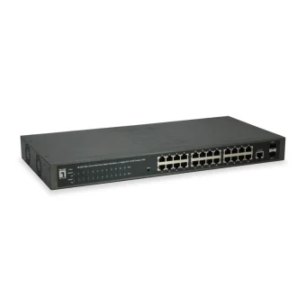Level One GEP-2652 Unmanaged L2 PoE+ Switch με 26 Θύρες Gigabit (1Gbps) Ethernet και 2 SFP Θύρες GEP-2652