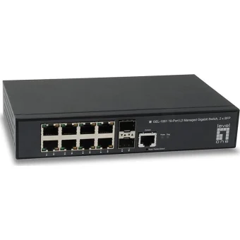 Level One GEL-1061 Managed L2 Switch με 8 Θύρες Gigabit (1Gbps) Ethernet και 2 SFP Θύρες GEL-1061