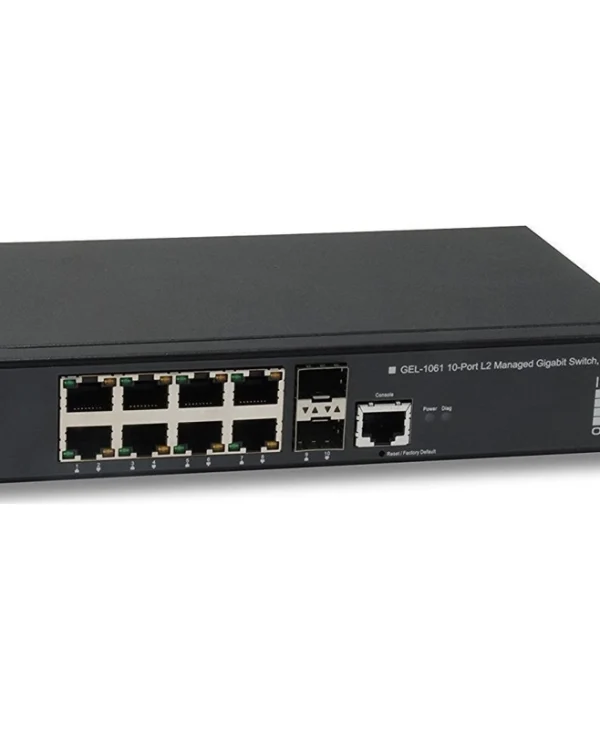 Level One GEL-1061 Managed L2 Switch με 8 Θύρες Gigabit (1Gbps) Ethernet και 2 SFP Θύρες GEL-1061